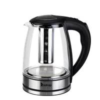 ZOKOP 1800W/1.8L Electric Glass Kettle with Infuser, LED Light, Auto 5 Minutes Shut-off, Boil Dry, Overheat Protection, BPA-Free 1