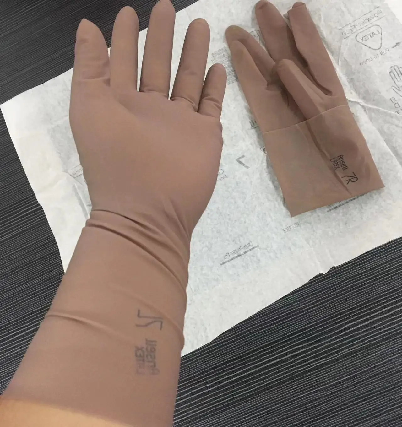 Work Gloves Protective Gloves Ansell Gammex microgrip brown latex 1pair ultra-thin outer or inner layer sensitive