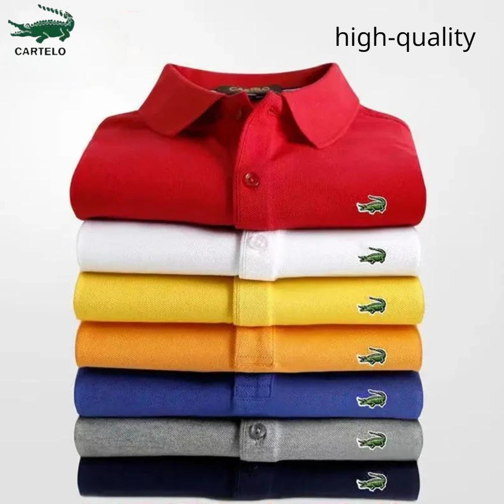 

CARTELO 40% Cotton Embroided Hot Selling Men's Polo Shirt Spring Summer New Smart Casual Breathable Lapel Polo Shirt for Man