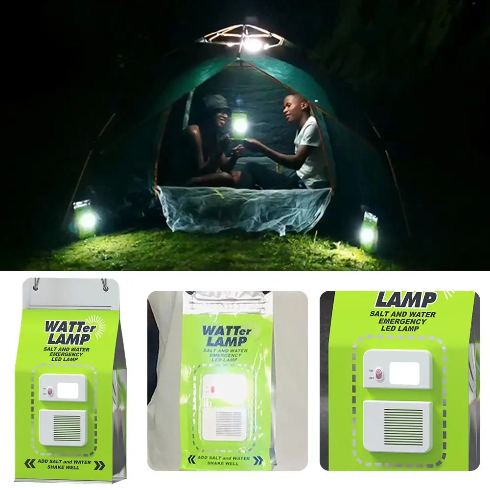Camping Lamp Portable Salt Water Outdoor LED Emergency Energy Saving Travel