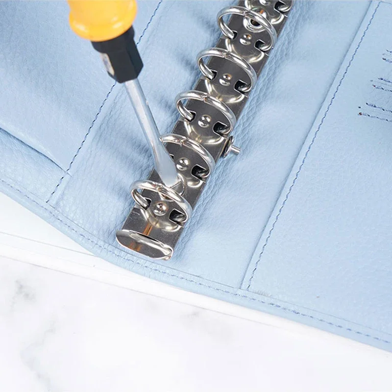 A7 크기 금속 나선형 반지 바인더 클립 일기 노트북 플래너 바인더 클립 파일 폴더에 대 한 2 쌍의 나사