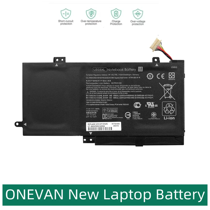 

ONEVAN New LE03XL LE03 Battery For HP ENVY X360 M6-W102DX W102DX 796356-005 HSTNN-YB5Q HSTNN-UB60 HSTNN-UB6O HSTNN-YB5Q /PB6M