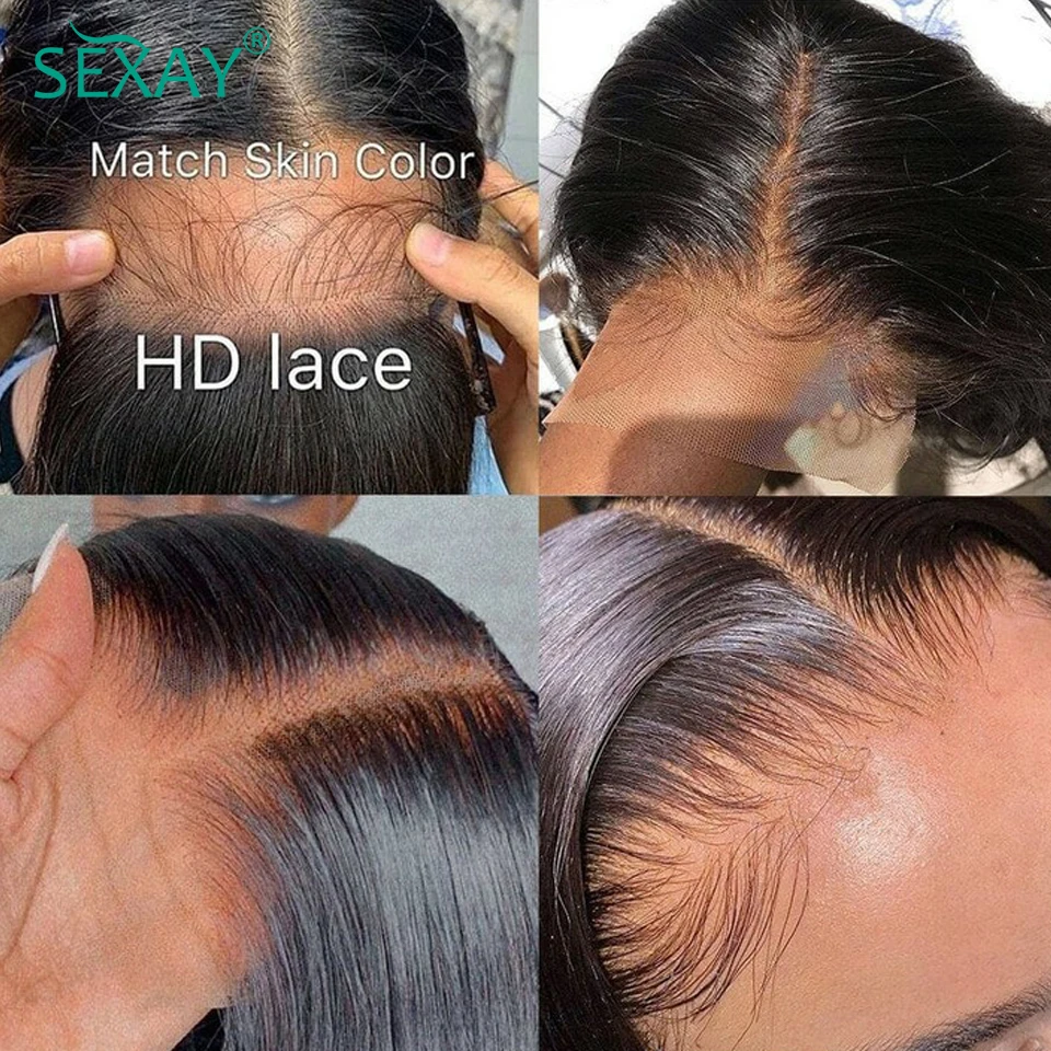 13x4 ciało koronkowa fala przednie wstępnie oskubane 100% brazylijskie ludzkie włosy 22 HD przezroczyste zamknięcie koronki frontaly tylko dla czarnych kobiet