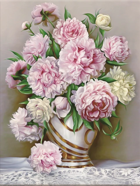 5D Diamond Painting Flower Full Diamond Tulip Rose DIY Diamond Mosaic Art Painting Cross Stitch Rhinestone Embroidery Home Decor CY-HH00720AE6
