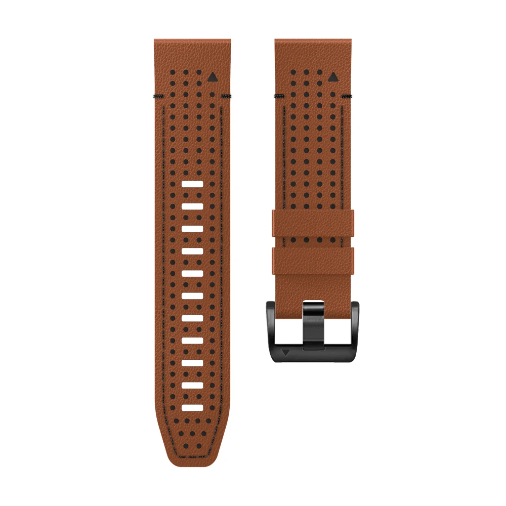 Premium Silicone and Leather Strap - 22mm/26mm Band