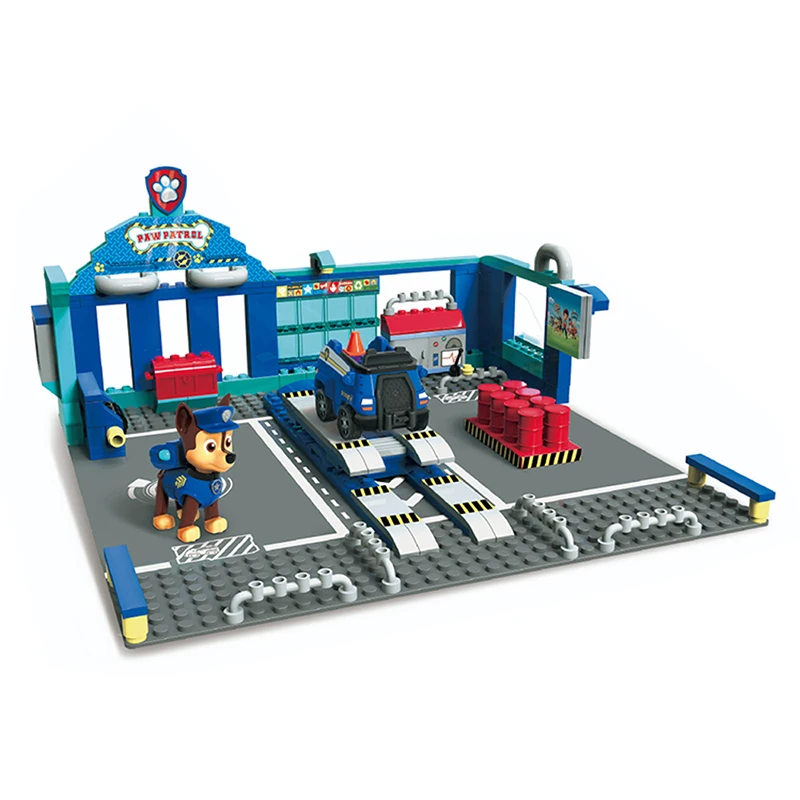 Paw Patrol Toys Set Headquarters Ripara Garage Action Figure Block Chase Marshall Macerie Skye Pullback Car Giocattoli Per Bambini Regali