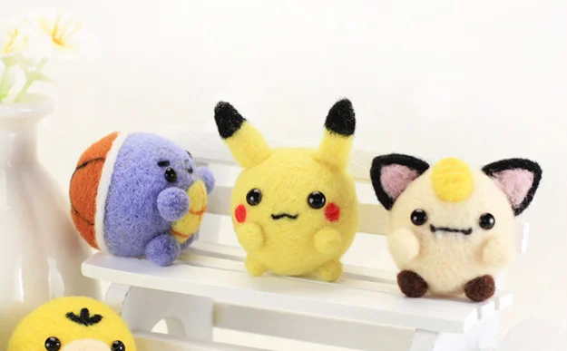 Cartoon Animal Set Wool Needlepoint Kit Keychain