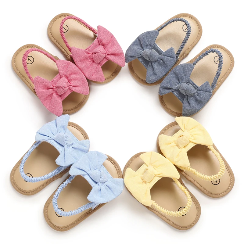 Summer Infant Baby Girls Sandals Cute Toddler Shoes Big Bow Princess Casual Single Shoes Baby Girls