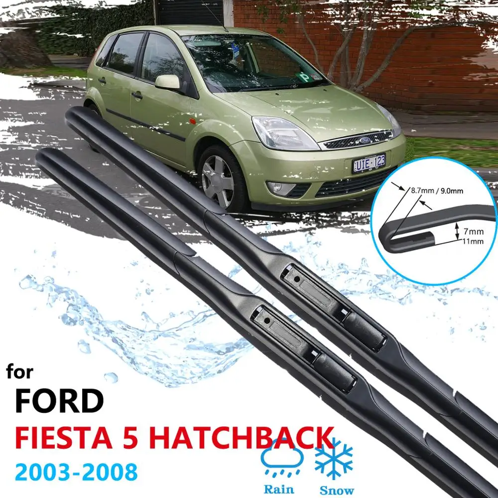 Escobillas de limpiaparabrisas delanteras para Ford Fiesta Hatchback 5 MK5 2003 2004 2006 2007 2008 accesorios de coche|Limpiaparabrisas| - AliExpress
