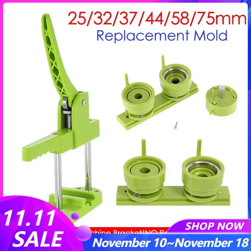 25/32/37/44/58mm Button Badge Maker Machine Mold Pin Badges Making Punch Press Machine Bracket for Art Handicrafts Badge Making badge maker button maker machine