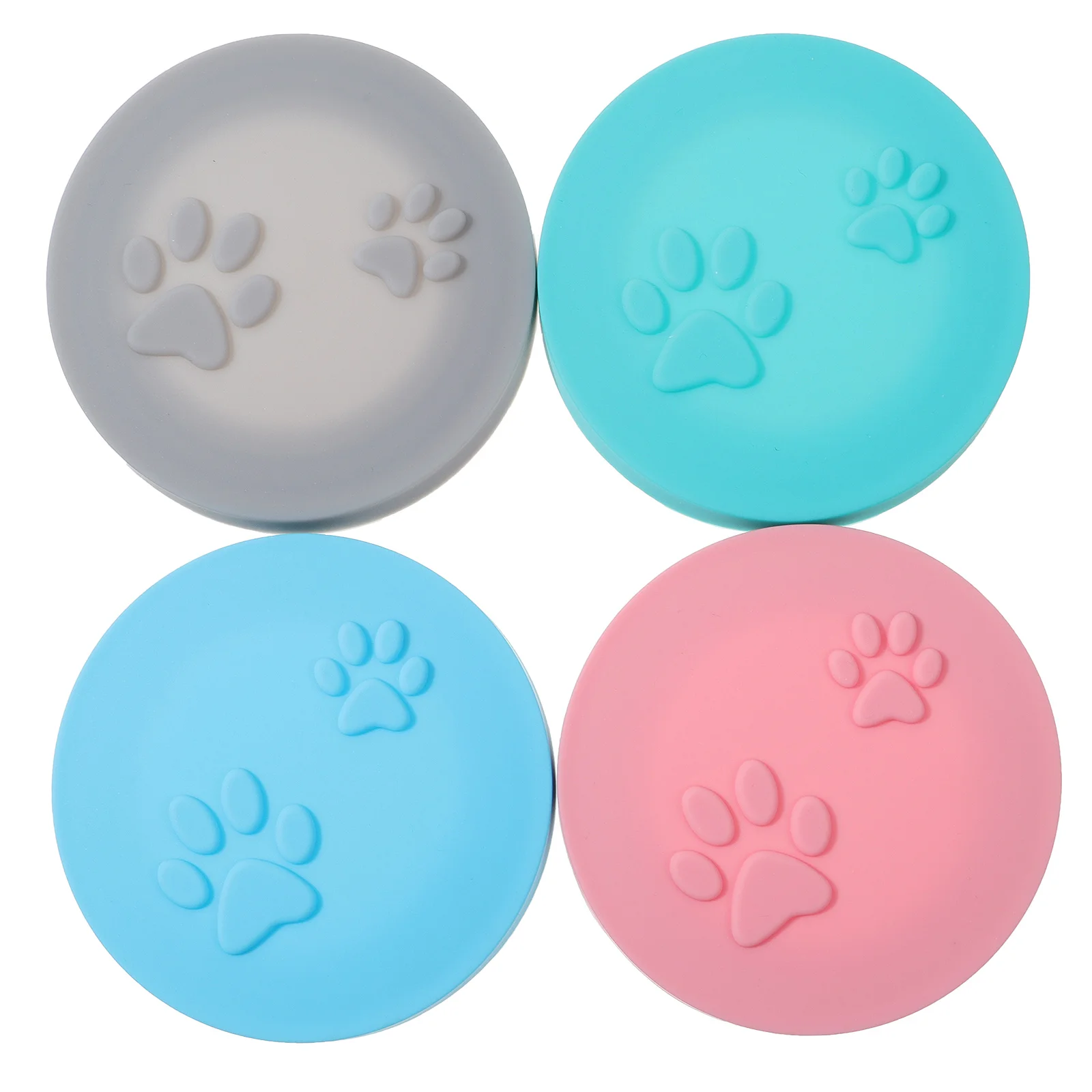 

4 Pcs Pet Can Lid Silicone Lids Cover Dog Food Storage Container Silica Gel Cat