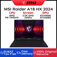2024 MSI Raider A18 HX Gaming Laptop 18 Inch 2.5K QHD 240Hz IPS Screen Notebook AMD Ryzen R9-7945HX 32GB 2TB RTX4090 Netbook PC 1