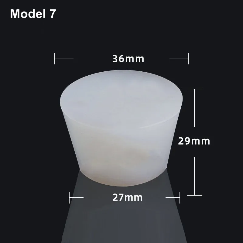 Silicone Stopper Resist High Temperatures & Corrosion Triangle Flask Small Solid Silicone Test Tube Plug Without Hole 10/PK