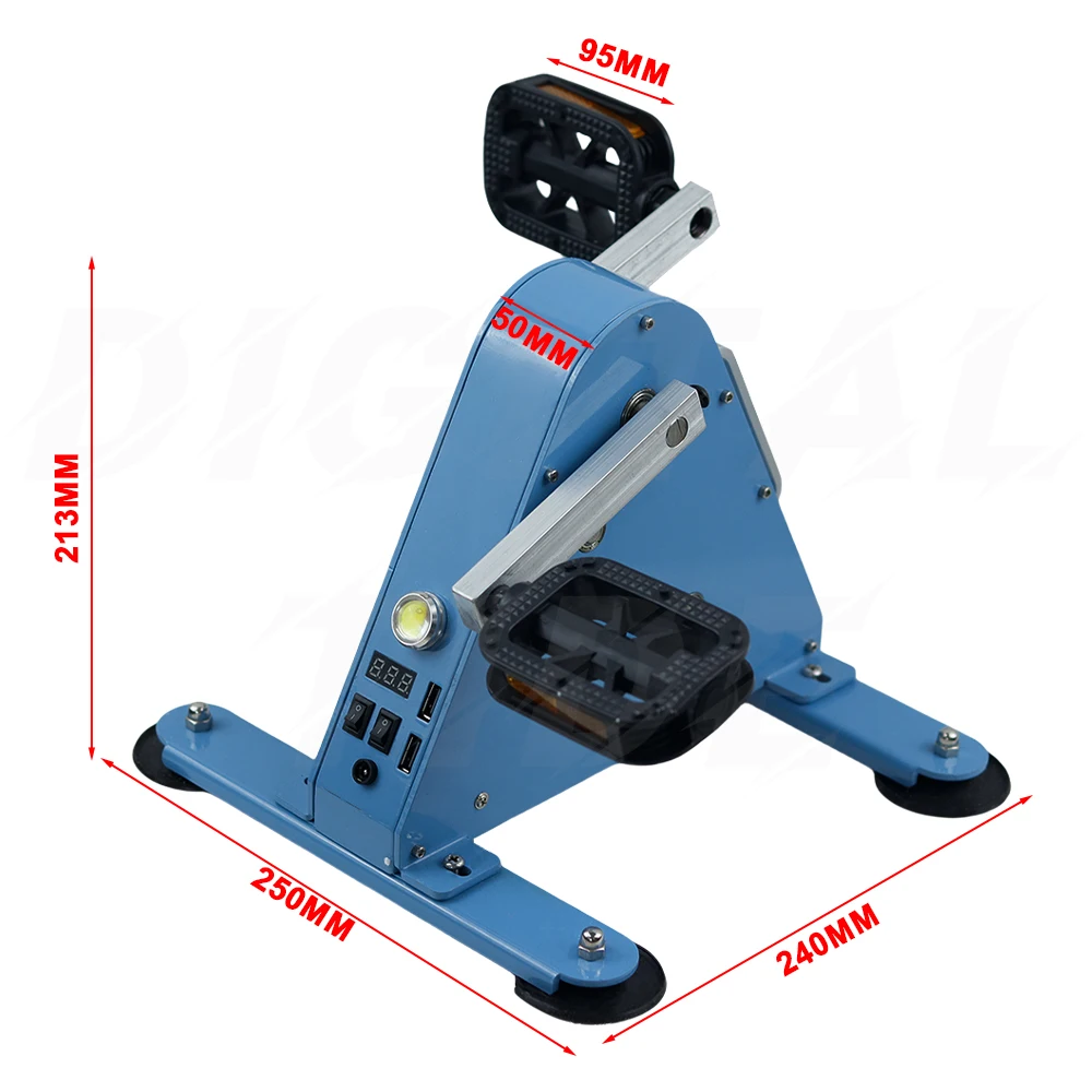 100W Pedal Power Generator Portable Pedal Generator for Power Generation Charging Lighting Fitness