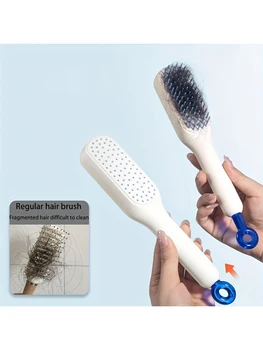 Self-cleaning Retractable Hair Comb