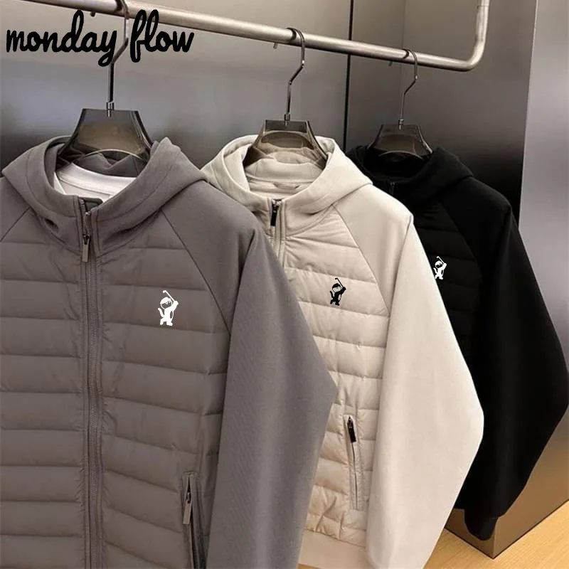 Monday Flow Down Jacket Men Women Golf Clothing Loose Coats Couple Golf Coat Casual Sport Korea White Duck Down Wear women golf wear