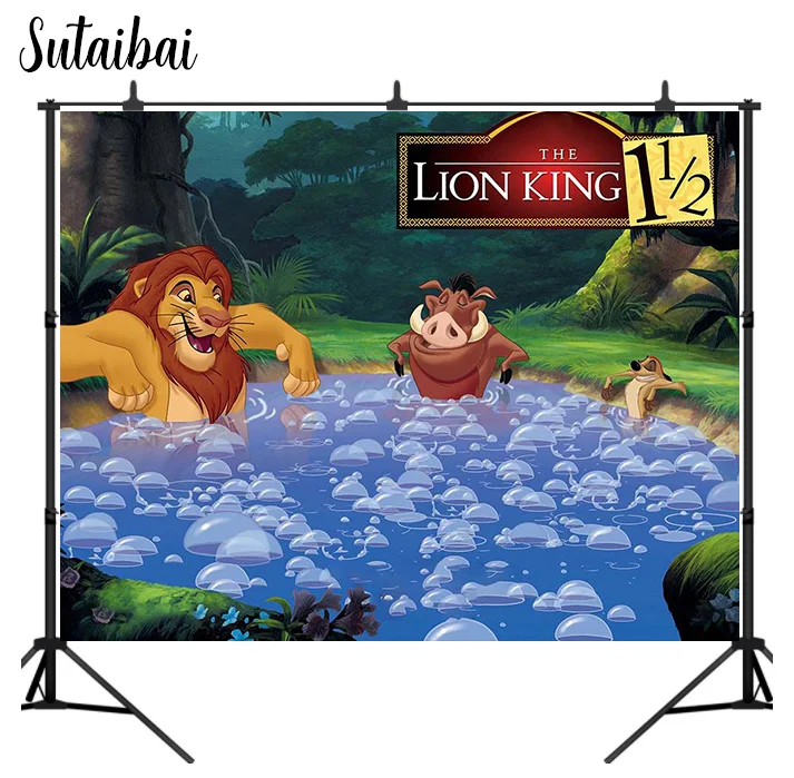 Disney Lion King Baby Shower Giungla Tropicale Buon Compleanno Foto Sfondo Cartoon Lion King Decorazione Sfondo Per Bambino
