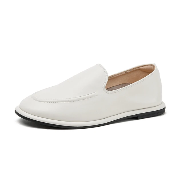 AIYUQI Loafers Women 2025 New Spring Round Toe One Foot Slip-on Shoes Women Genuine Leather Soft Flats Shoes Women 4
