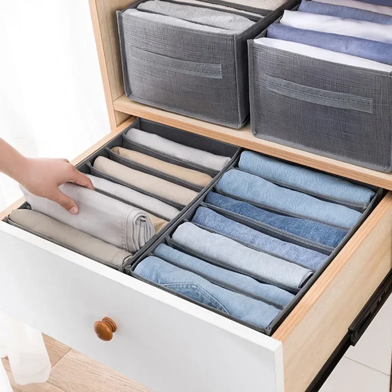 Description Picture 5 of itemClosets Clothes Organizer Box Jeans Storag Pants Cabinet Organizer Drawers Underwear Socks T-shirt Wardrobe Storage Organizers
