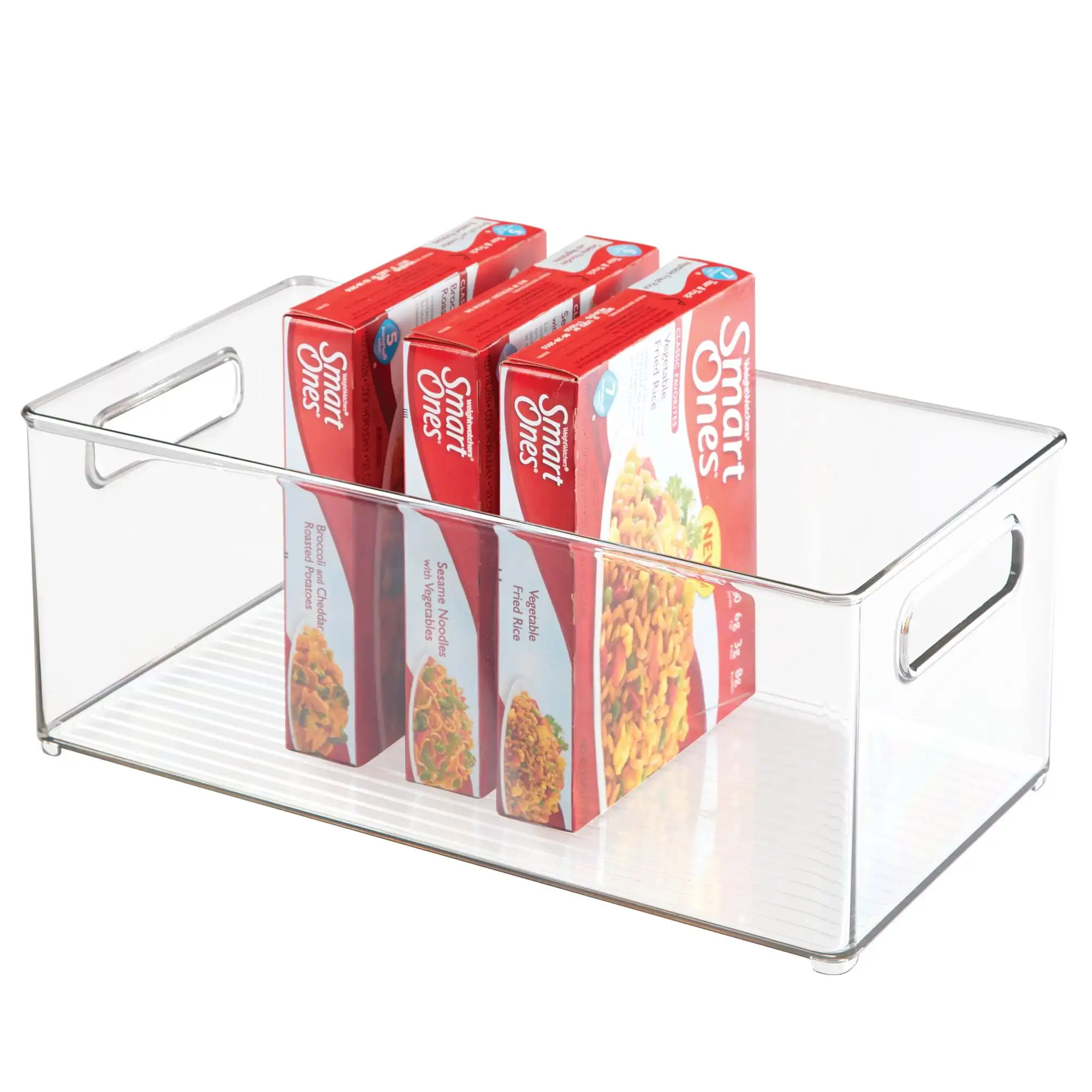 Storage Bin, Clear Plastic, 8 x 8 x 6 In.