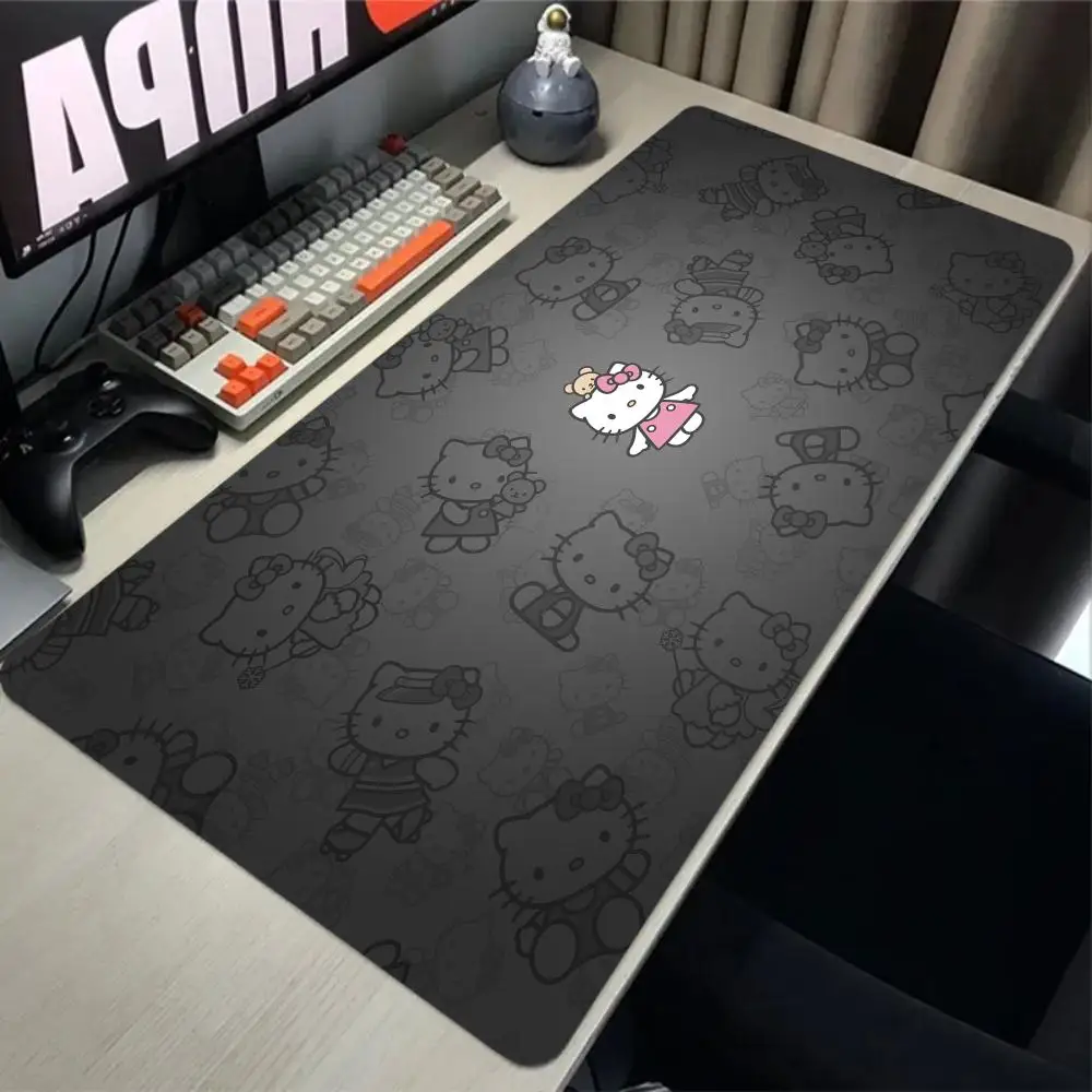 Large Gaming Mousepad Hellos kittys Mouse Pad Gaming Large Mousepad Anti-slip Rubber mat Computer Gamer Desk Mat Stitched Edge
