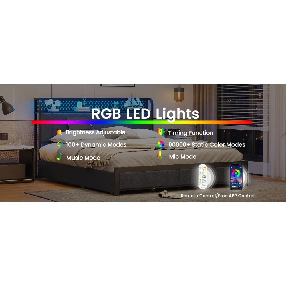 RGB LED Light Headboard