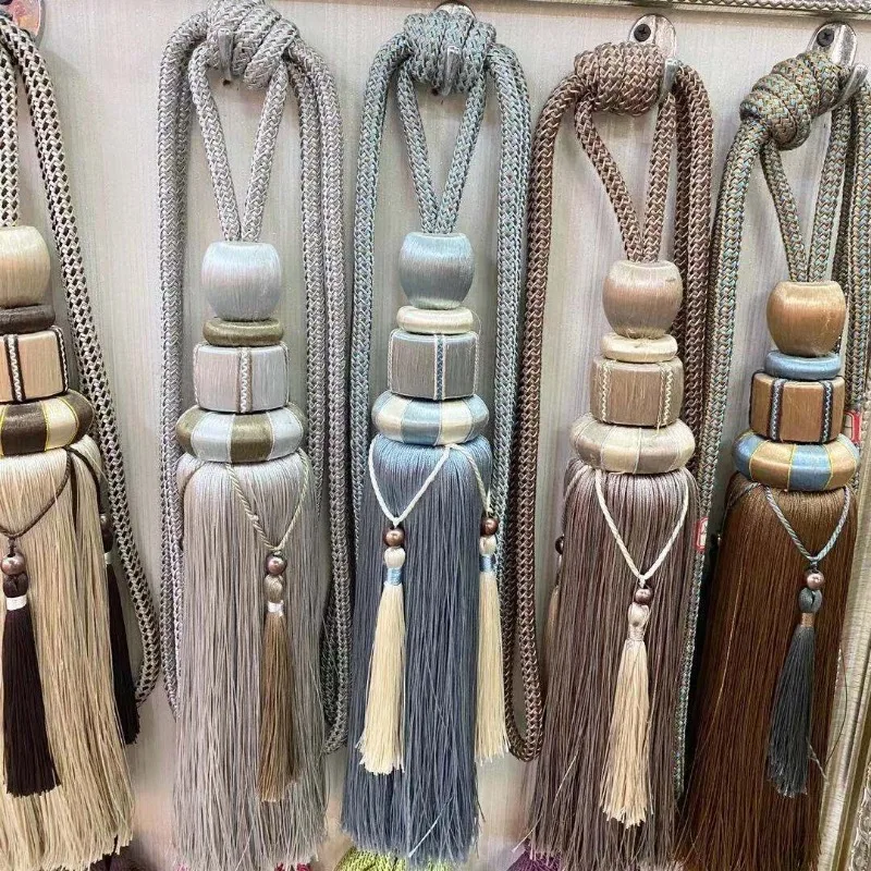 

2 PCS Luxury Curtain Tassel Straps Hanging Ball Pair Set Ball Tie Tie Modern Living Room Decoration Hanging