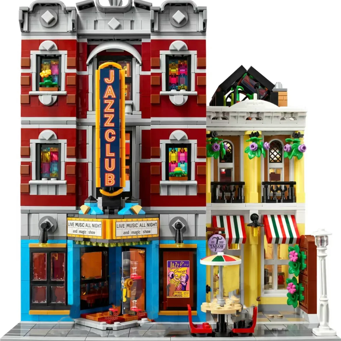 

2023 NEW ICONS Streetview Jazz Club Pizzeria 10312 Model Building Blocks Kit with Figures Toys For Boy Girls Kid Gift 2899Pieces