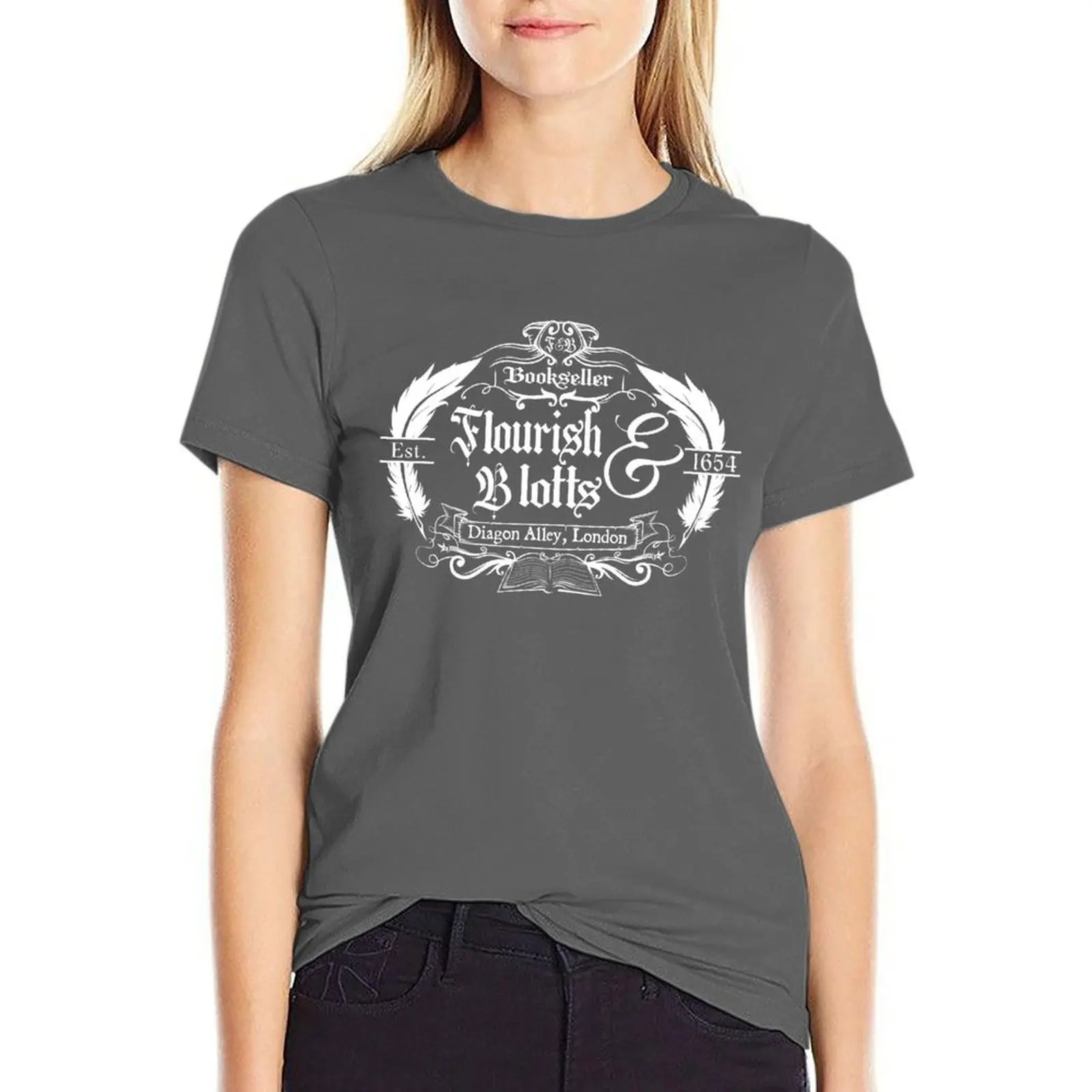 

Flourish and Blotts T-shirt Female clothing lady clothes graphics oversized t shirts for Women