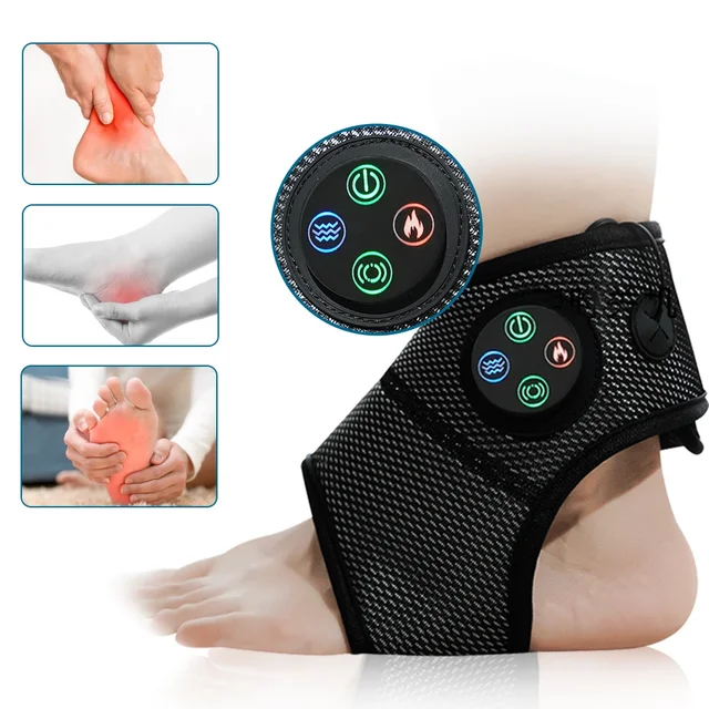 Electric Ankle Massager Brace Smart Heating Foot Air Pressure Vibration Relaxation Plantar Joint Sprain Ankle Support Massager