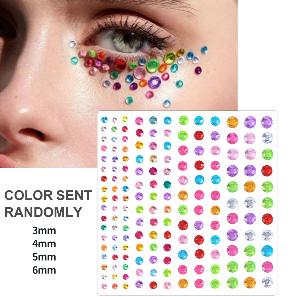 Sparkling Rhinestone Face Tattoo Stickers