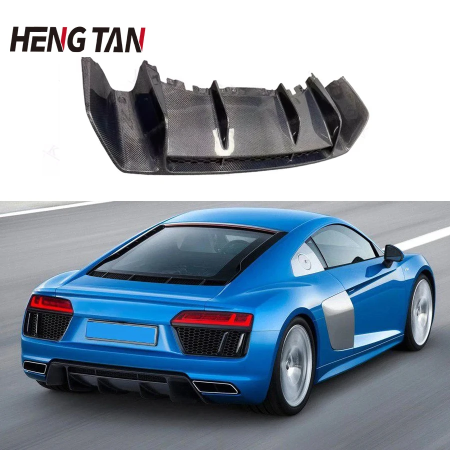 

For New Audi R8 16-19 C Style Carbon Fiber Rear Lip Track Version Diffuser Car Accessories