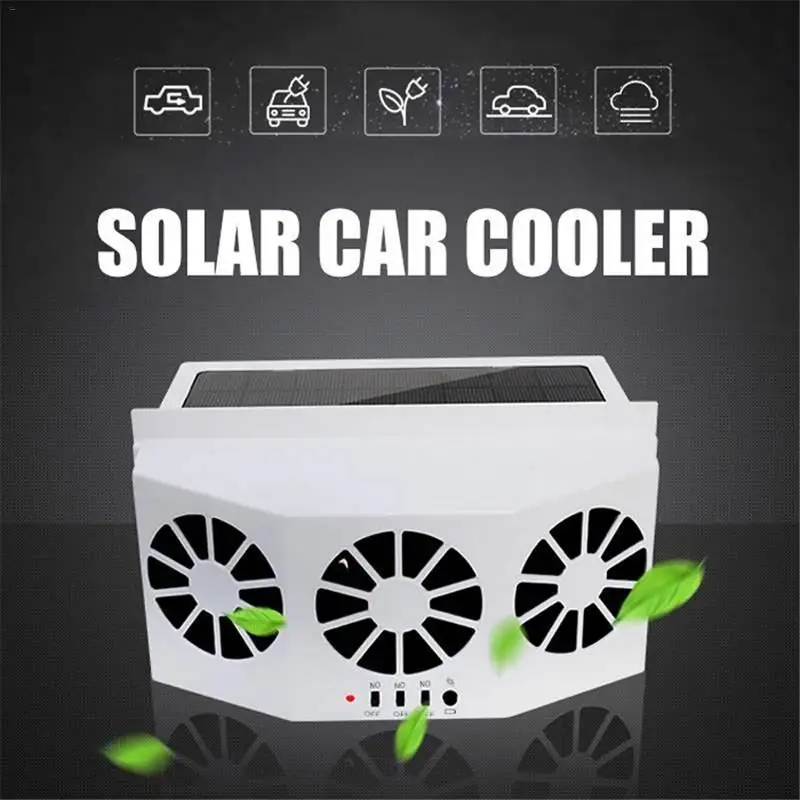 Car Fan Solar Powered Car Fan 2.4V Auto Cooler Fan Coolin Ventilator Energy Saving Car Window Exhaust 3 Cooler Circulation