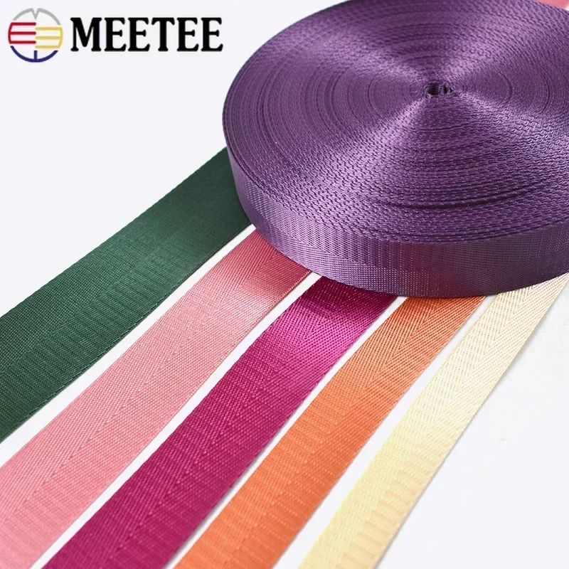 4M 20-38mm 나일론 웨빙 밴드 헤링본 패턴 리본 테이프 벨트 배낭 스트랩 바이어스 바인딩 DIY 가방 패브릭 봉제 액세서리
