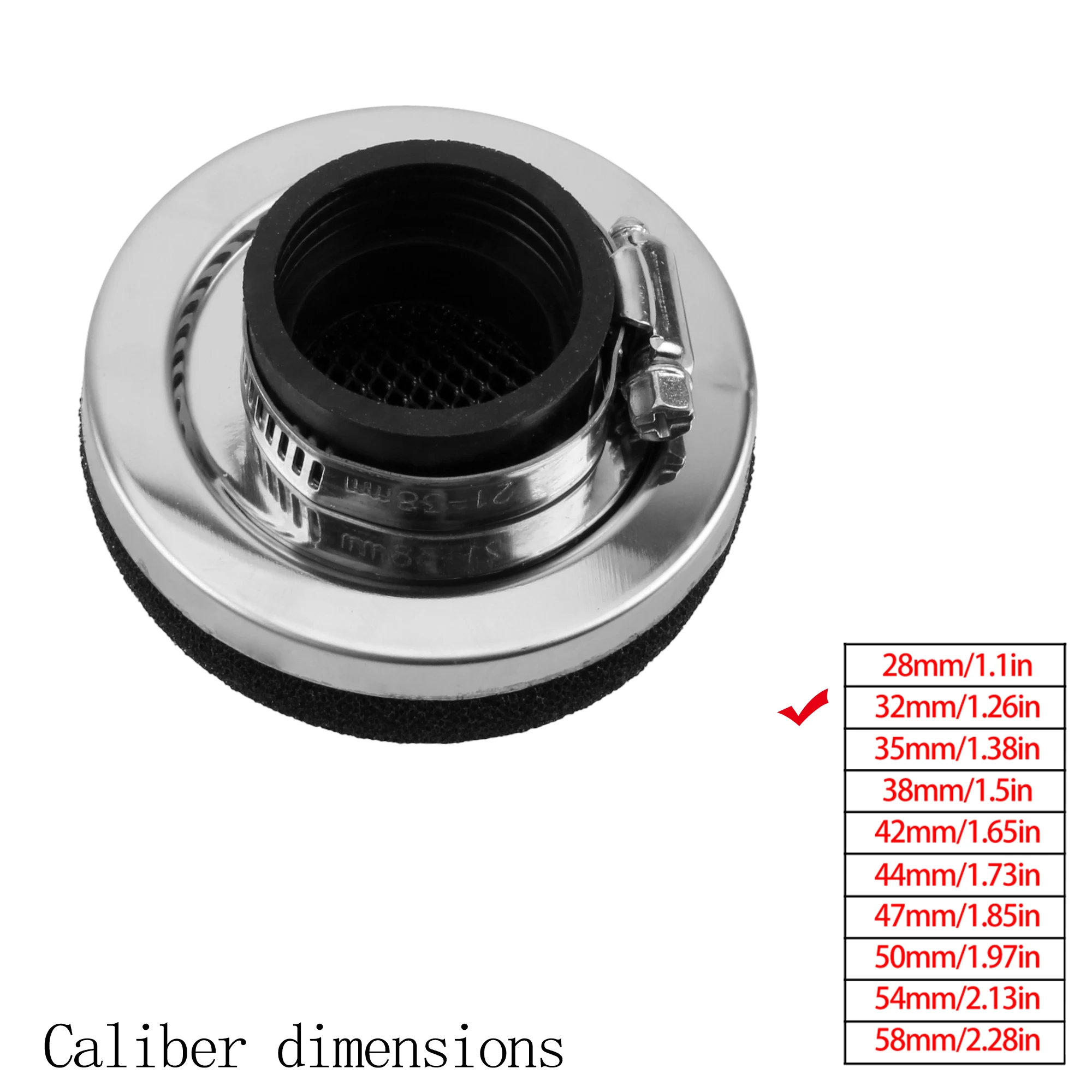 Motorcycle Air Filter Cleaner Air Filter 2 Stroke Engine Dirt Pit Bike Scooter 28/32/35/38/42/45/50/54/58MM Moto Parts