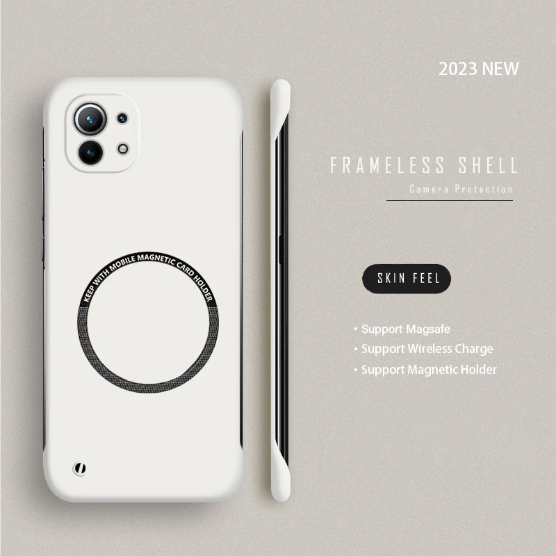 Matte Thin Frameless Magnetic Phone Case with Magsafe Compatibility