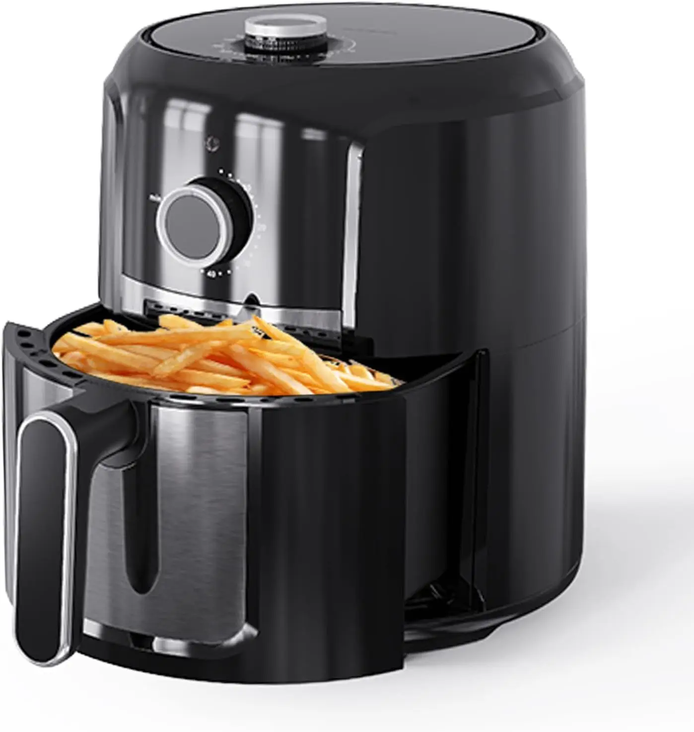 

4.0QT Air Fryer Oilless Cooker with Temperature and Time Control, 75 Recipes Auto Shut Off Feature, 1-Year Warranty, 1300W (Blac