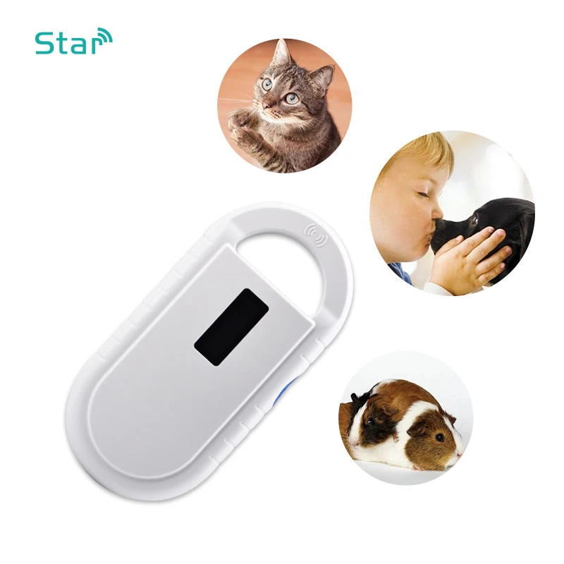 New Version Animal Chip ID Scanner Pet ID Tag USB Reader 134.2KHz/125KHz Microchip Scanner FDX-B Glass Tag Dog ID Reader