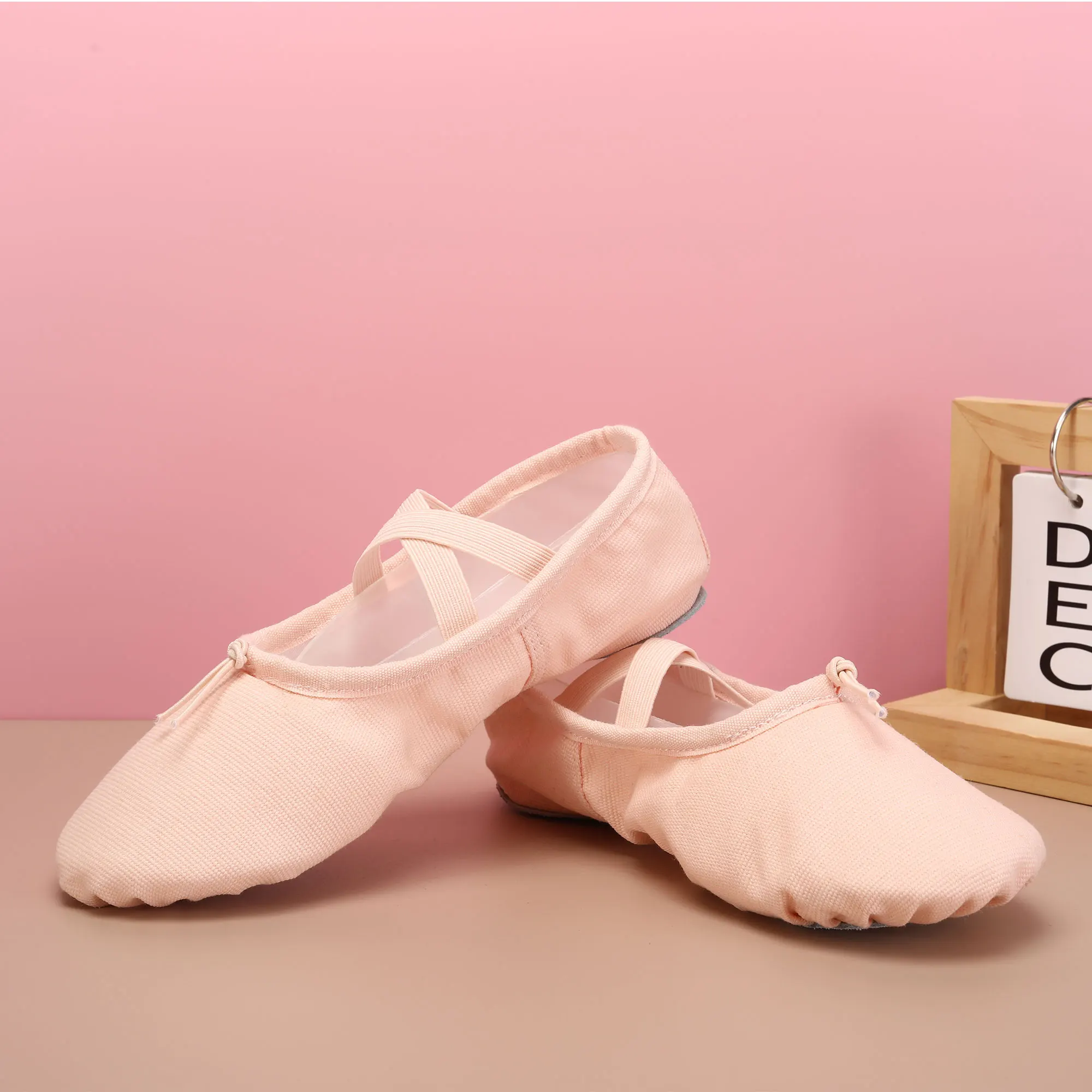 Dance Shoes Flat Girls Ballet Canvas Soft Gym Yoga Practise Kids Woman Slippers