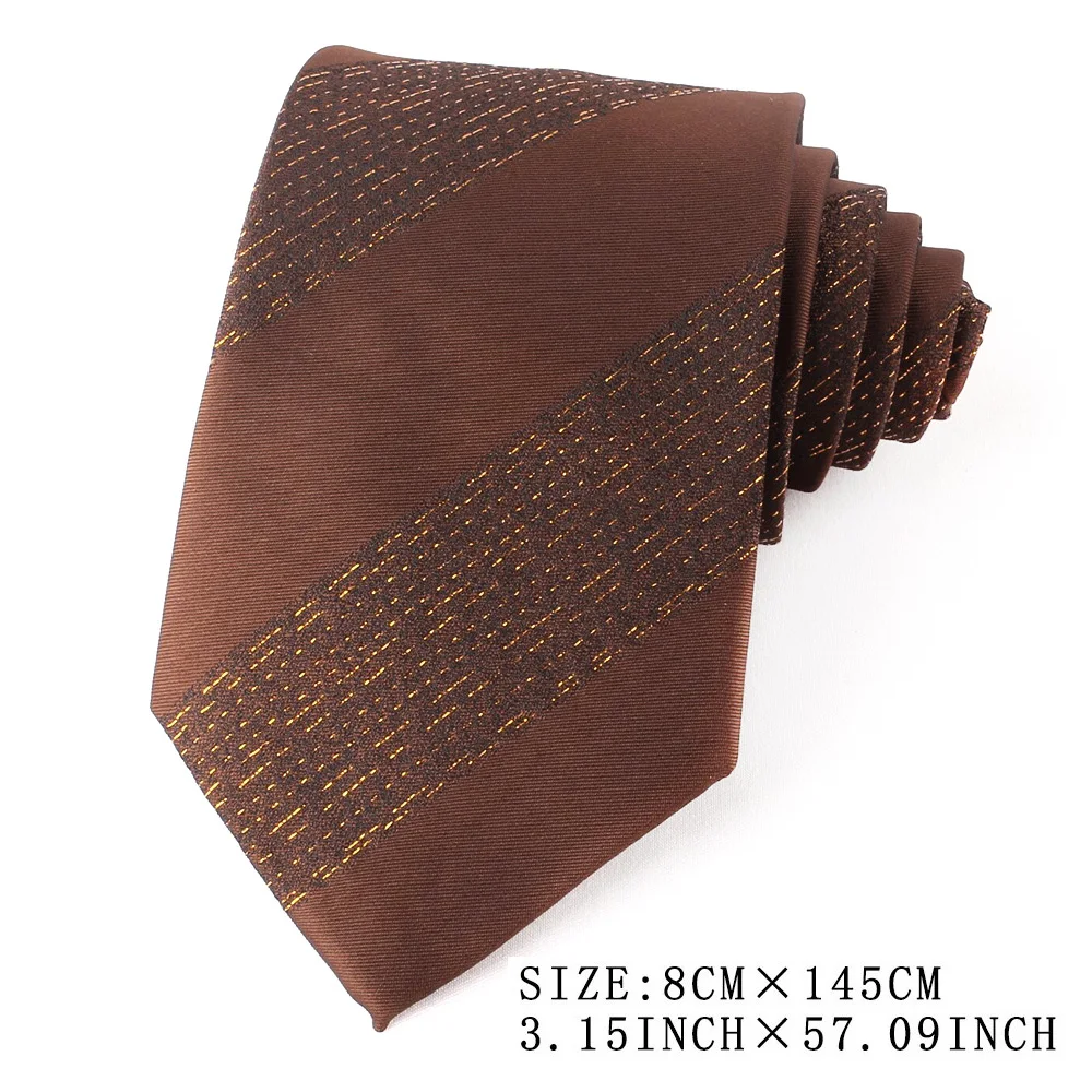 Brown Green Striped Ties For Men Women Floral Neck Tie For Wedding Business Classic Groom Neckties Fashion Men's Stripe Neck Tie tie set wedding ties