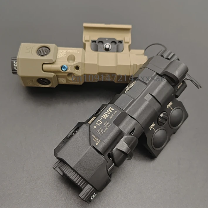 MAWL-C1 Functional Version Red/Green Laser Flashlight Rail Mount Left Right Side-to-side Interchange Outdoor Hunting Cosplay laser sight tactical flashlight
