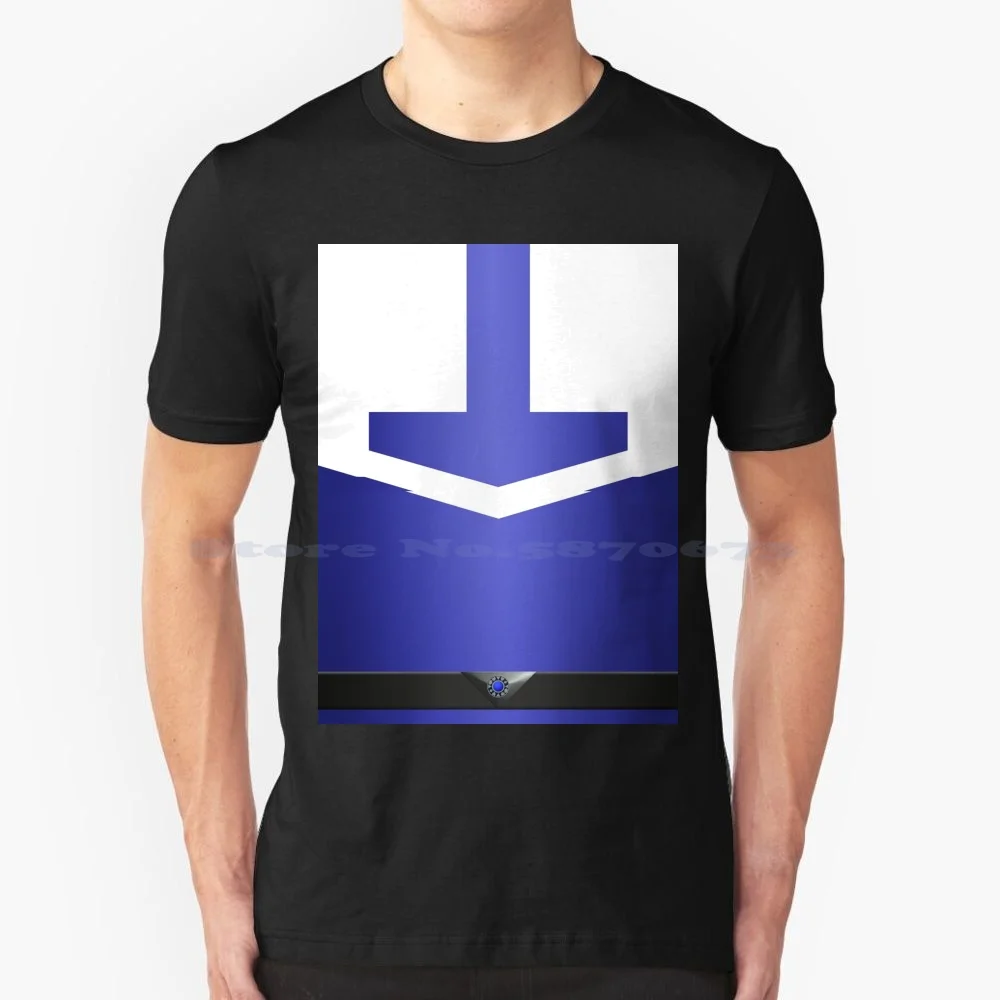Time Force Blue T Shirt 100% Cotone Tee Time Force Super Sentai Tokusatsu Blue Time Travel Tv Giappone