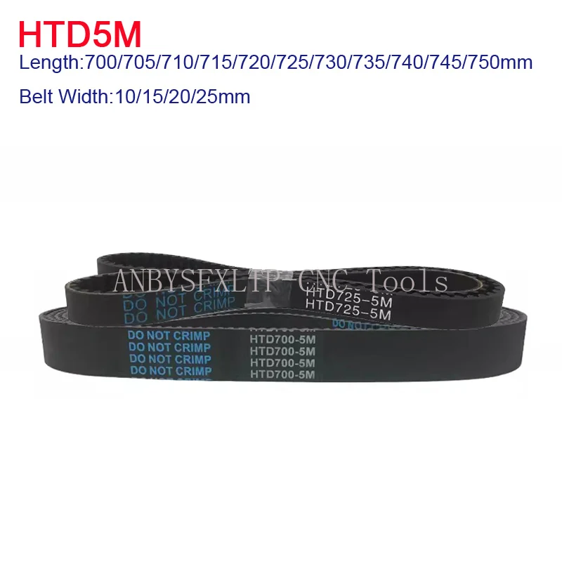 Xuulan 5pcs HTD5M 700-5M-15 Timing Belt 140 Length 700mm Width 15mm