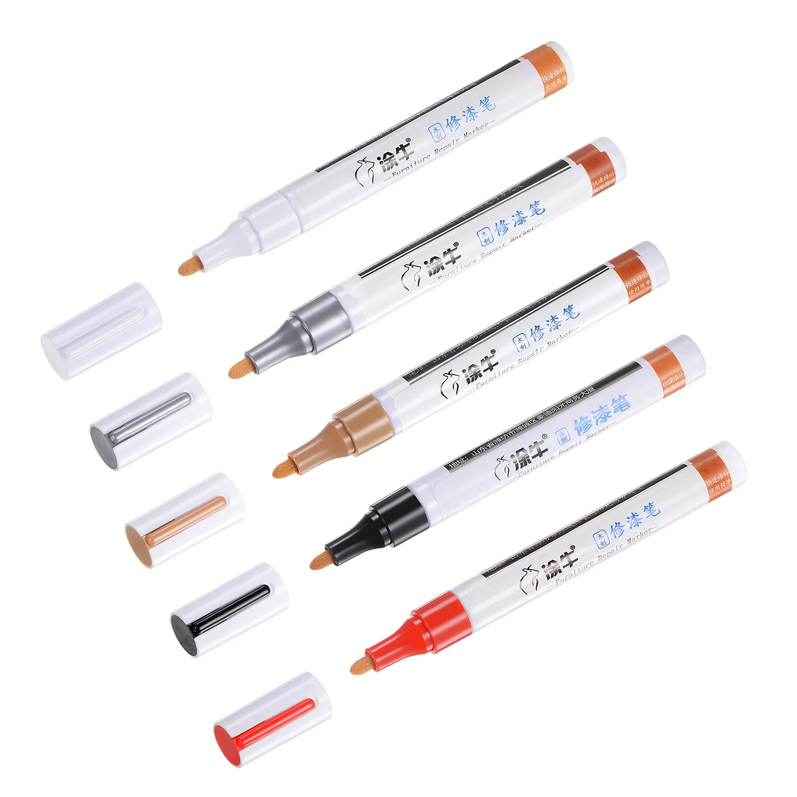 Wooden Furniture Repair Pen Touch Up Markers Filler Sticks Wood Scratches Restoration Kit Patch Paint Pens Wood Composite Repair