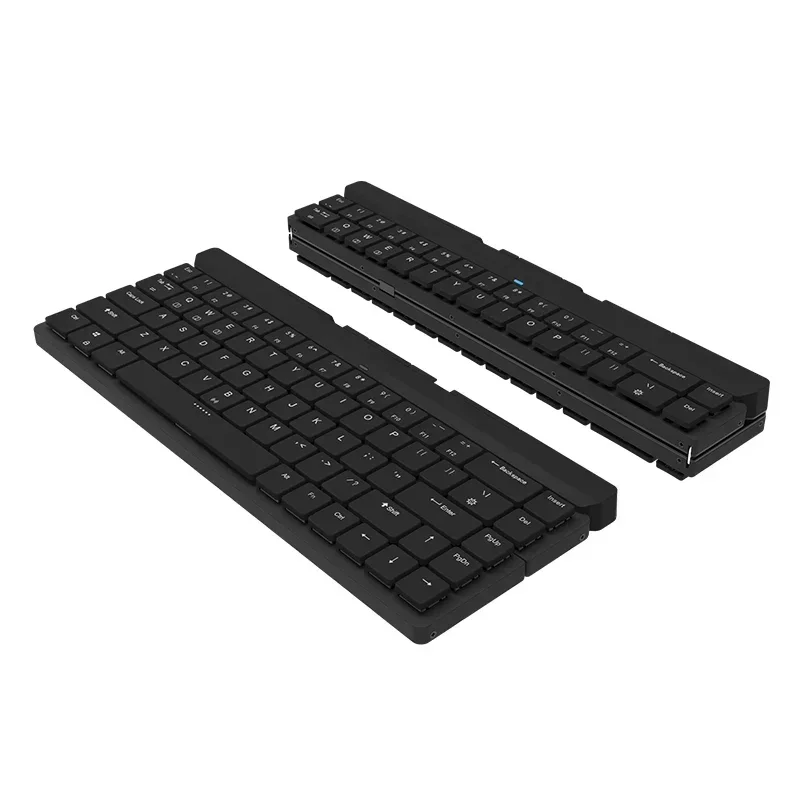 RK925 Portable Folding Keyboard 68 Keys 2 Mode Bluetooth Wireless Mechanical Keyboard USB Mini Wired Keyboard For iPad Win Gifts