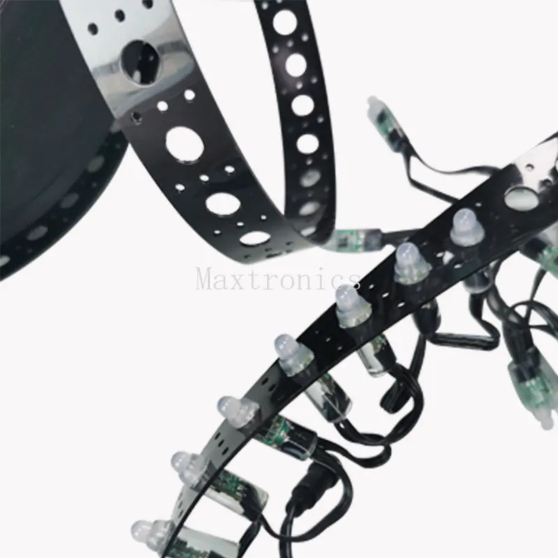 1000pcs DC5V WS2811 12mm RGB Color LED Module Pixel Light IP68 Waterproof And 50M Diy Black Band Flexible Tape Or Full Kit