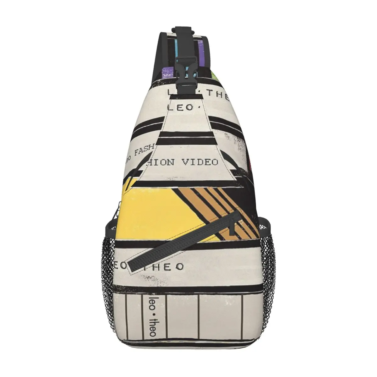 

Music Box Cassette VHS Vinyl Vintage And Road Chest Bag Personalized Portable Travel Cross chest bag Multi-Style