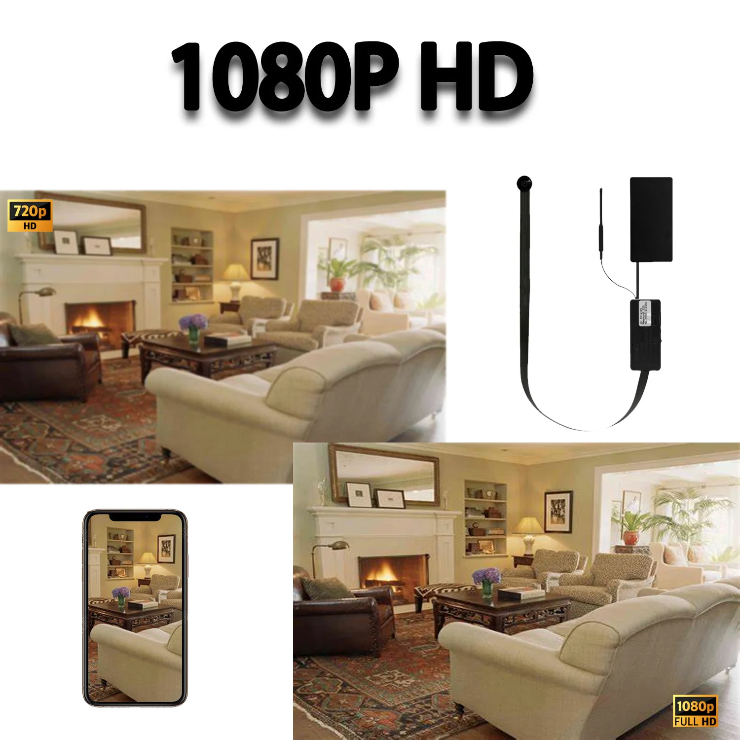 A5 DIY 1080P HD WI-FI Camera with Three buttons Wireless Indoor APP Control USB Charging Cable Support Motion Detection Suitable