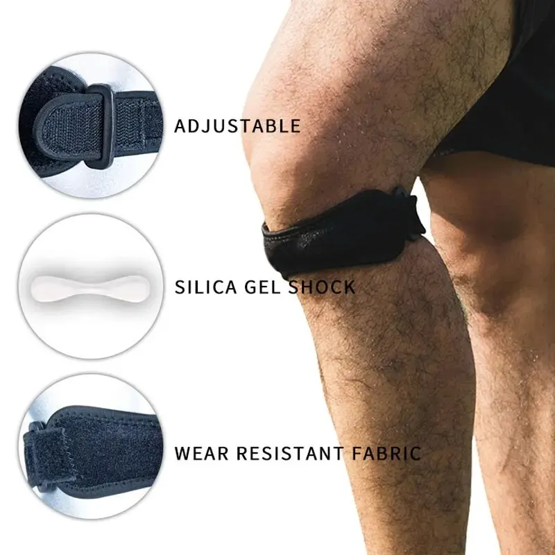 Neopreene Knee Protector Brace Patella Support Strap Free Size Adult Run Use for Pain Relief Adjustable Patellar Tendon Band knee support,patellar band,knee brace,knee wraps