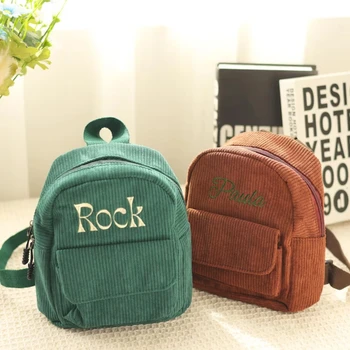 Nome personalizzato personalizzato Lettera ricamata Baby Piccolo mini zaino Scuola Borsa per bambini Regali Ragazzi ragazze uscire Viaggia 1